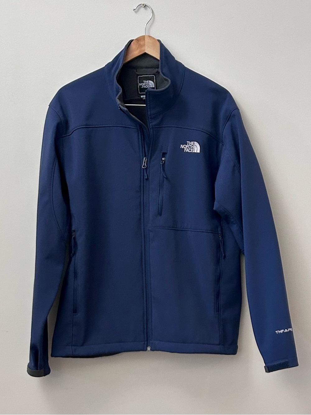 The North Face Navy Blue Apex Bionic Softshell Jacket Water Repellent Men’s L